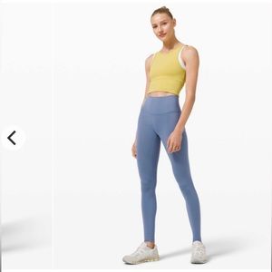 Lululemon Wunder Under high rise 25” blue leggings. Hardly worn!